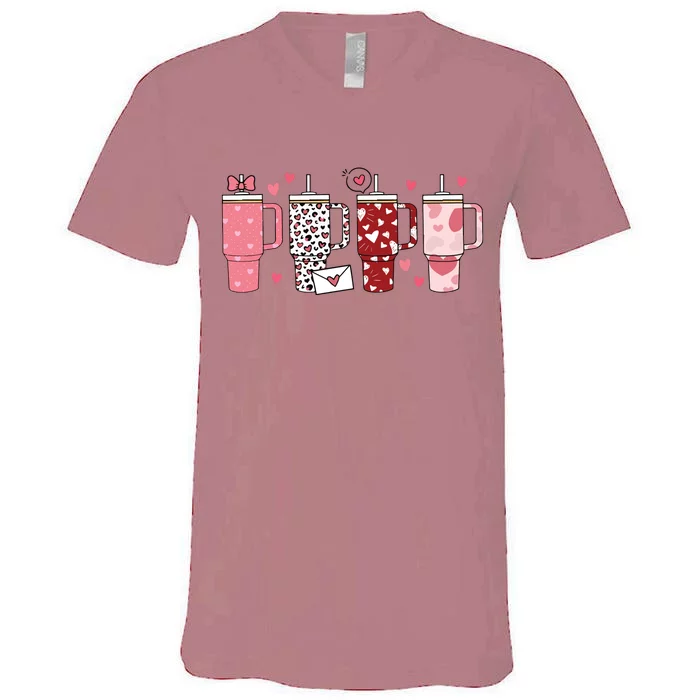 Valentines Day Cup V-Neck T-Shirt