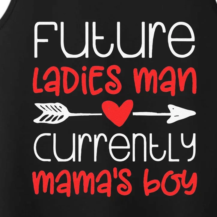 Valentine's Day Cute Ladies Man Mama's Performance Tank