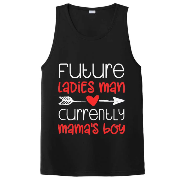 Valentine's Day Cute Ladies Man Mama's Performance Tank