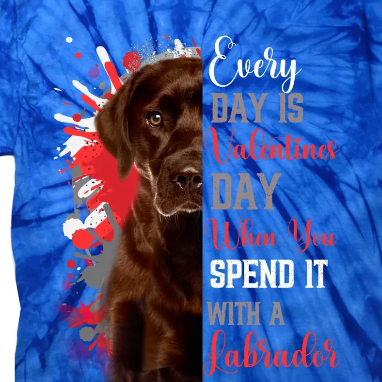 Valentines Day Chocolate Labrador Mom Mother Lab Mum Mummy Gift Tie-Dye T-Shirt