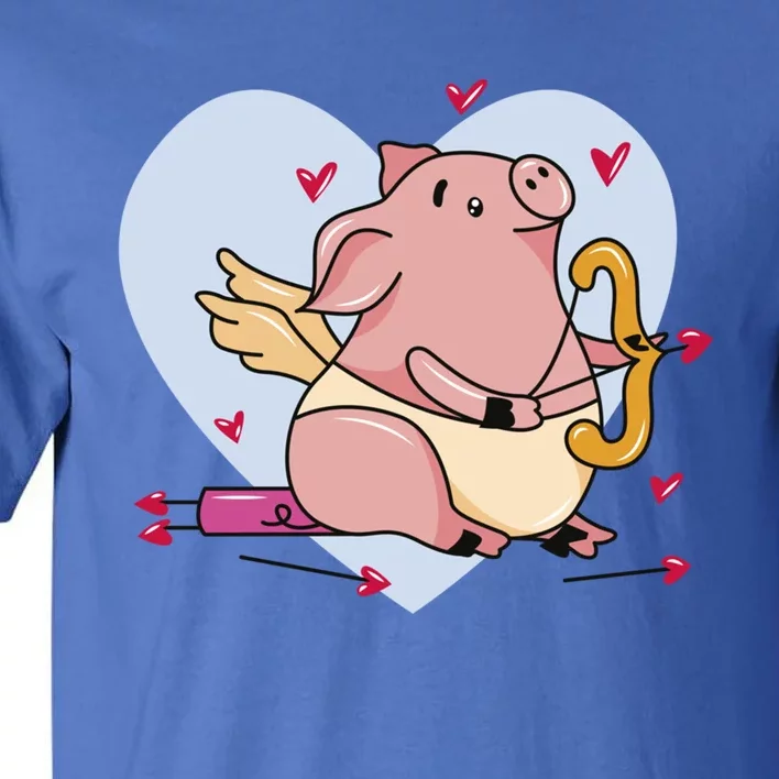 Valentine’s Day Cupid Pig Friend Friend Gift Tall T-Shirt