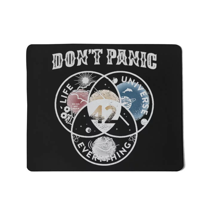 Venn Diagram DonT Panic Life The Universe And Everything 42 Mousepad