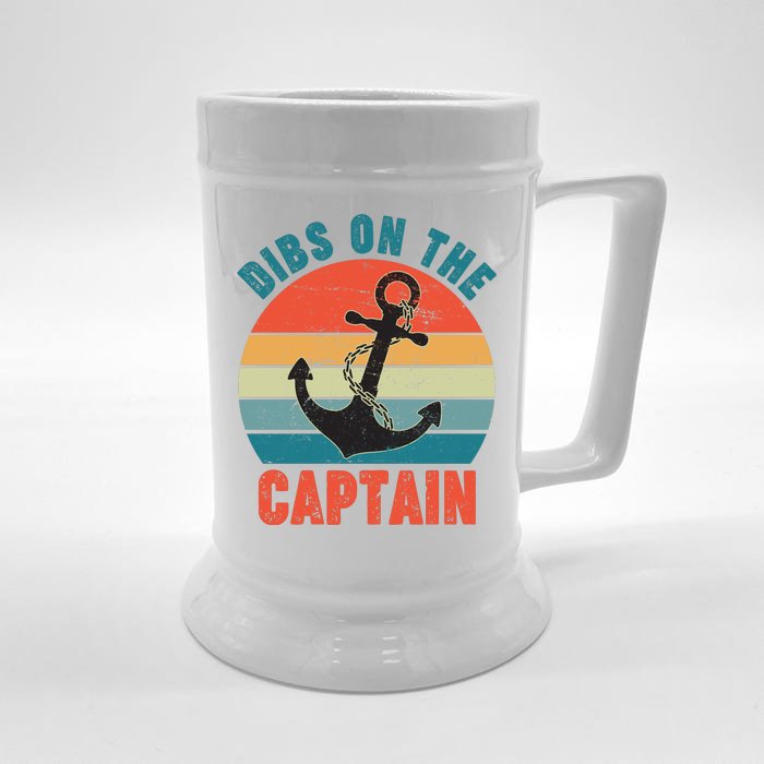 Vintage Distressed Dibs On The Captain Front & Back Beer Stein