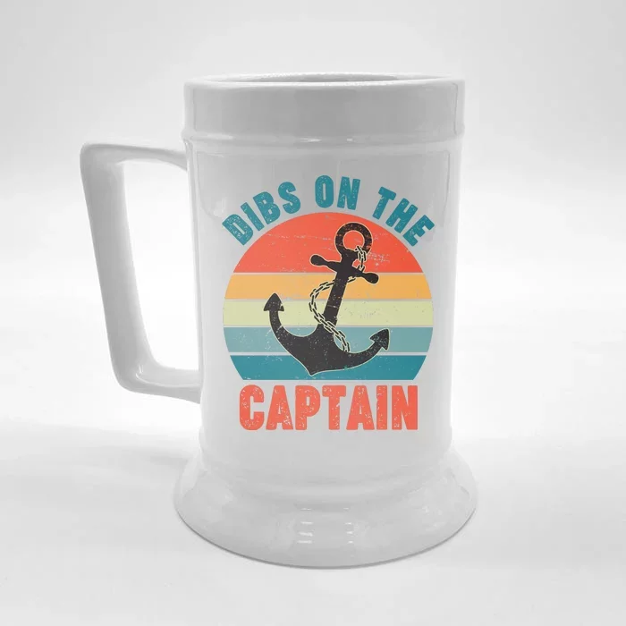 Vintage Distressed Dibs On The Captain Front & Back Beer Stein