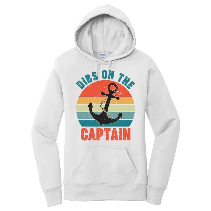 Vintage Distressed Dibs On The Captain Women's Pullover Hoodie