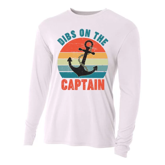 Vintage Distressed Dibs On The Captain Cooling Performance Long Sleeve Crew