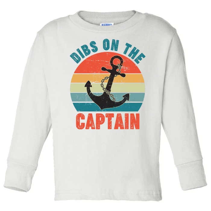 Vintage Distressed Dibs On The Captain Toddler Long Sleeve Shirt