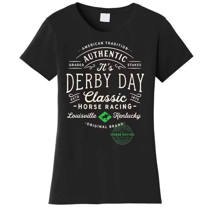 Vintage Derby Day Louisville Kentucky Horse Racing Women's T-Shirt