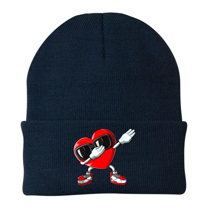 Valentines Day Dabbing Heart Boy Girl Love Dab Dance Funny Knit Cap Winter Beanie