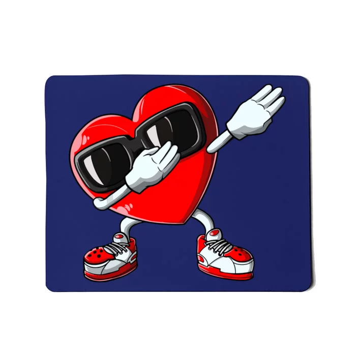 Valentines Day Dabbing Heart Boy Girl Love Dab Dance Funny Mousepad