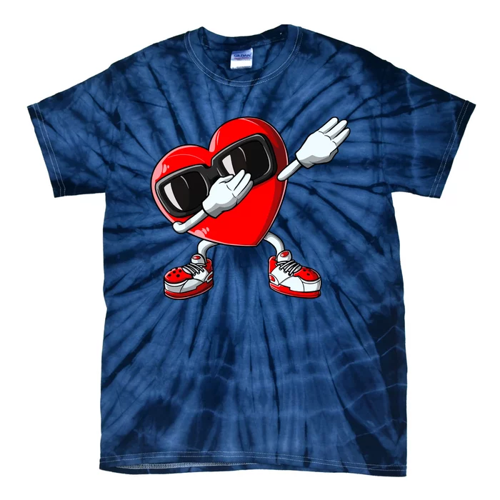 Valentines Day Dabbing Heart Boy Girl Love Dab Dance Funny Tie-Dye T-Shirt