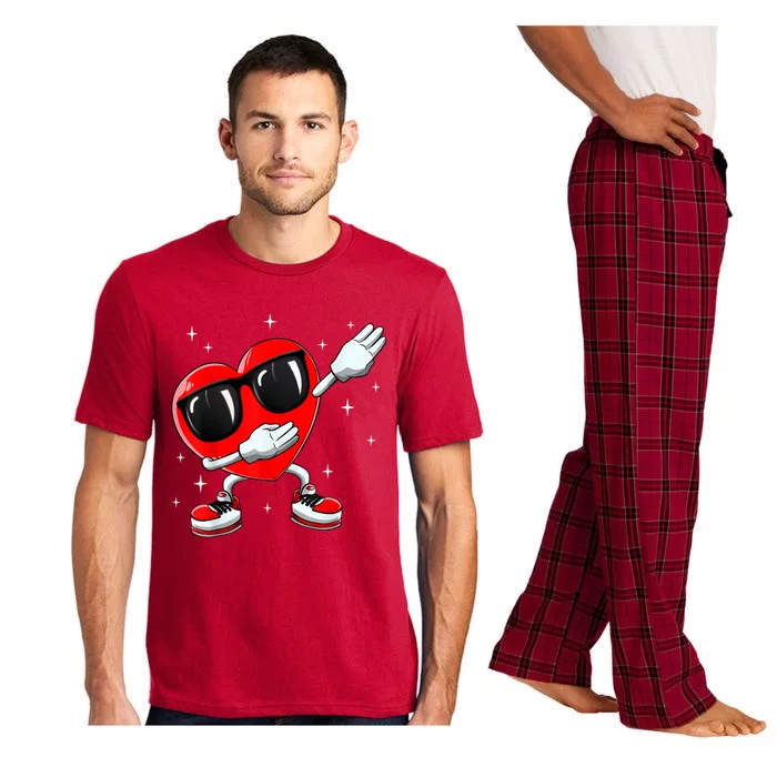 Valentines Day Dabbing Heart Funny Valentine's Day Pajama Set