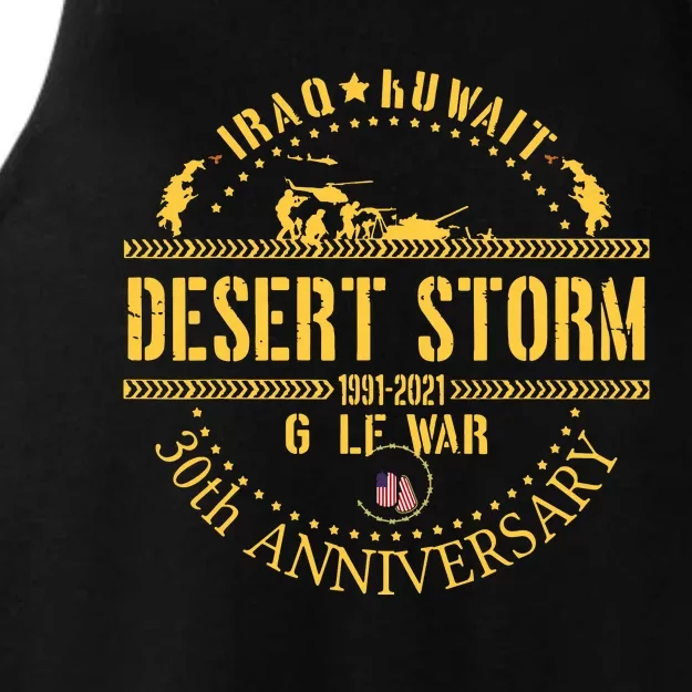 Veterans Day Desert Storm 30th Anniversary 1991 2022 Ladies Tri-Blend Wicking Tank