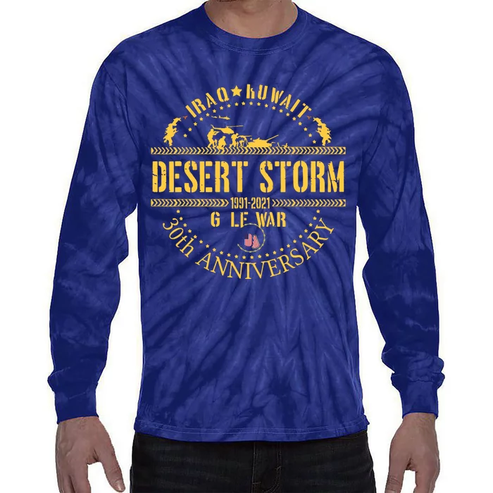 Veterans Day Desert Storm 30th Anniversary 1991 2022 Tie-Dye Long Sleeve Shirt