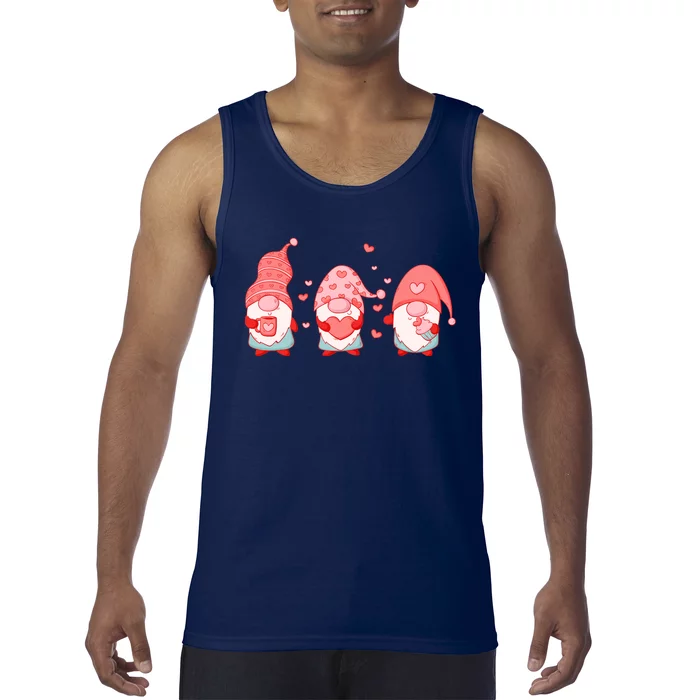 Valentine's Day Design For Wo With Cute Gnomes Tank Top