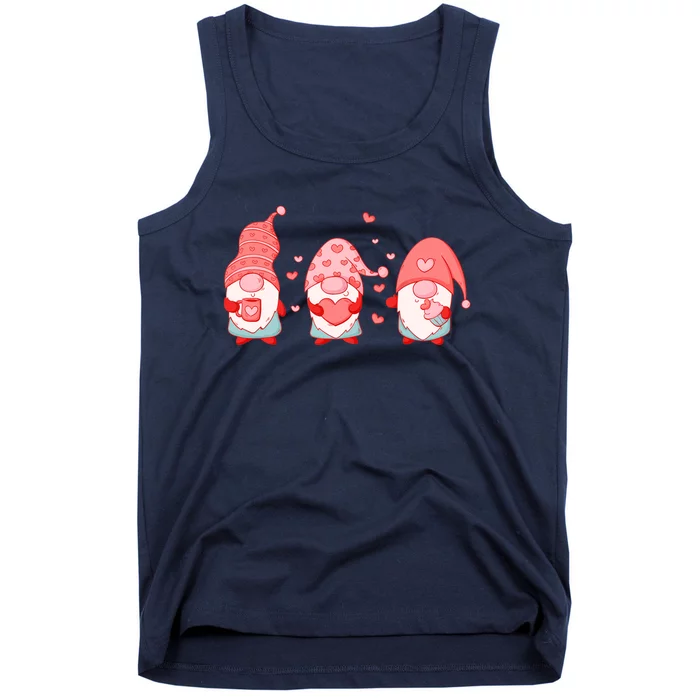 Valentine's Day Design For Wo With Cute Gnomes Tank Top