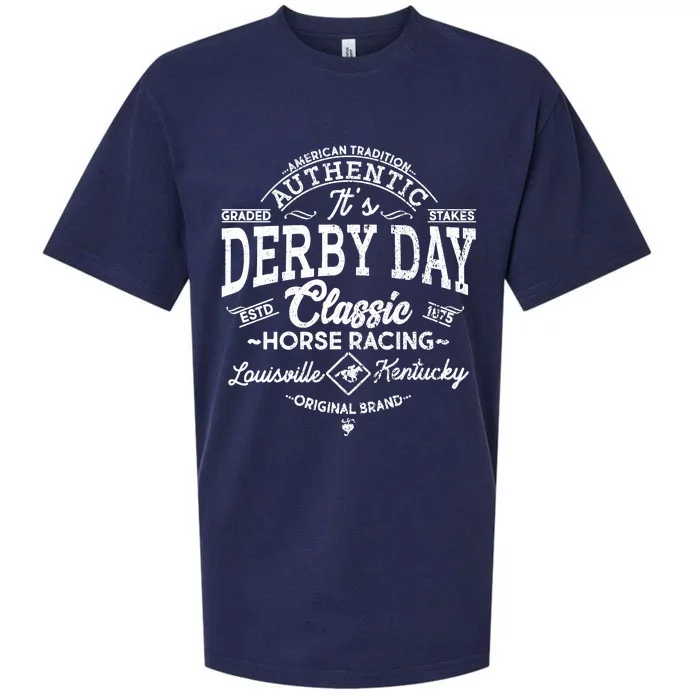 Vintage Derby Day Louisville Kentucky Horse Racing Meaningful Gift Sueded Cloud Jersey T-Shirt