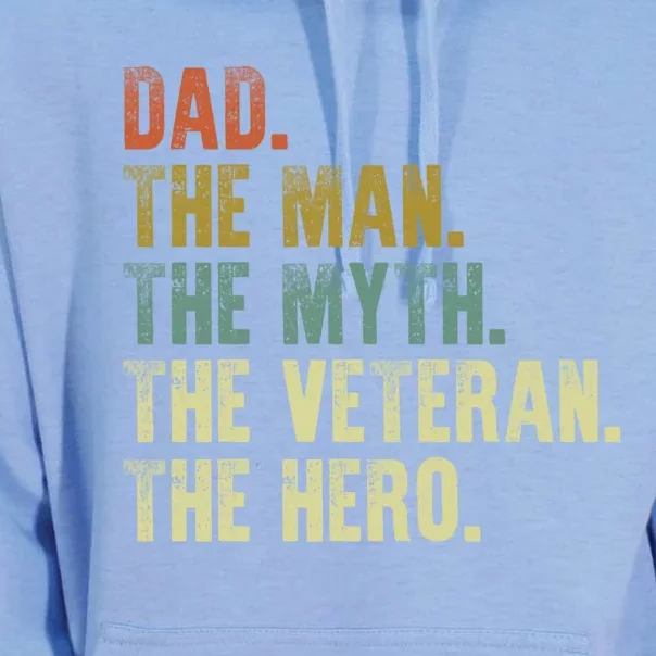 Veterans Day Dad Myth Veteran Hero Proud Daughter Son Great Gift Unisex Surf Hoodie