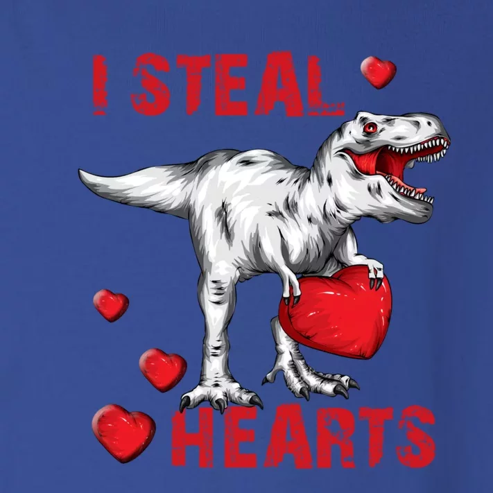 Valentines Day Dinosaur I Steal Hearts Great Gift Toddler Long Sleeve Shirt