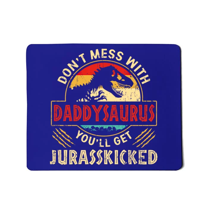 Vintage Dinosaurs Daddy Rex Saurus Family Matching Gift Mousepad