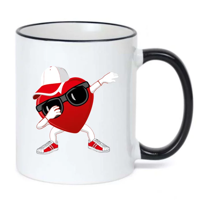 Valentines Day Dabbing Heart Valentine Funny Meaningful Gift Black Color Changing Mug