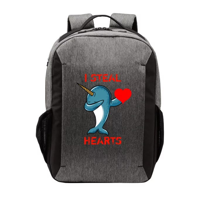 Valentines Day Dabbing Narwhal I Steal Hearts Dance Gift Vector Backpack