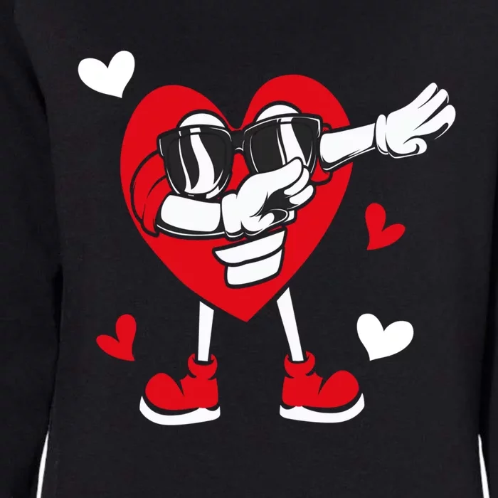 Valentines Day Dabbing Heart Love Funny Dab Dance Gift Womens California Wash Sweatshirt