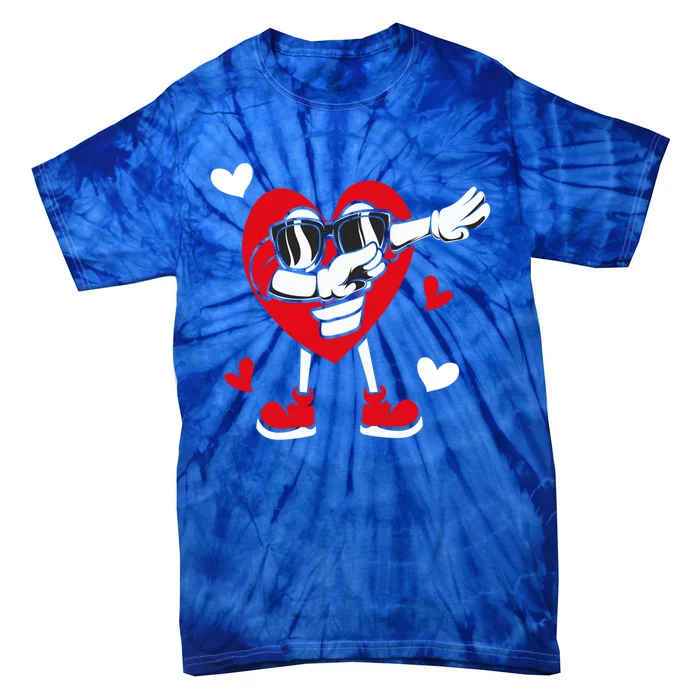 Valentines Day Dabbing Heart Love Funny Dab Dance Gift Tie-Dye T-Shirt