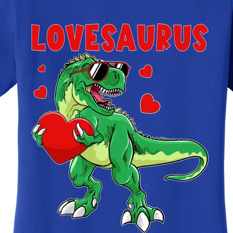 Valentines Day Dinosaur T Rex Valentine Lovesaurus Cute Gift Women's T-Shirt