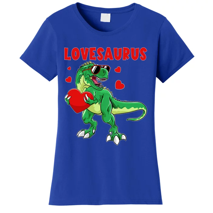 Valentines Day Dinosaur T Rex Valentine Lovesaurus Cute Gift Women's T-Shirt