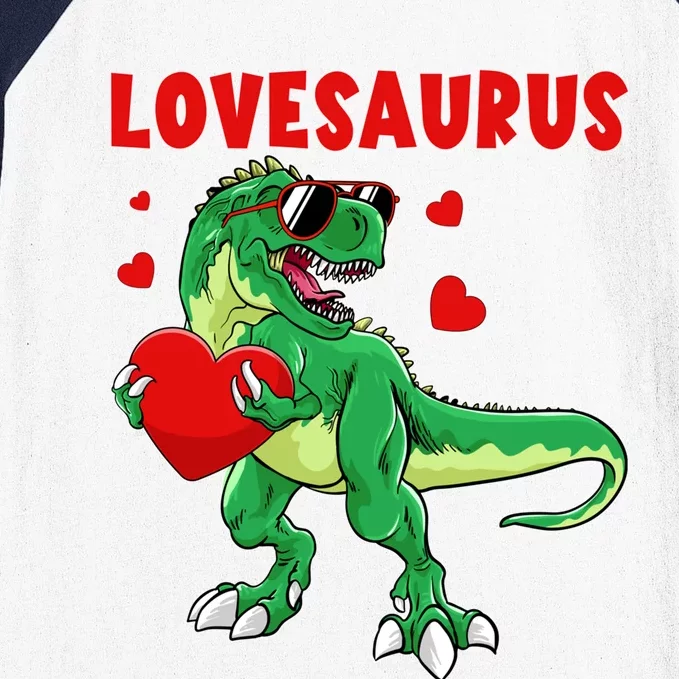 Valentines Day Dinosaur T Rex Valentine Lovesaurus Cute Gift Baseball Sleeve Shirt