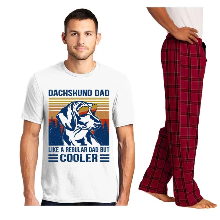 Vintage Dachshund Dad Like A Regular Dad But Cooler Funny (1) Pajama Set