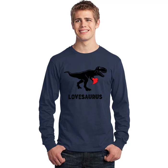 Valentines Day Dinosaur T Rex Valentine Lovesaurus Gift Tall Long Sleeve T-Shirt