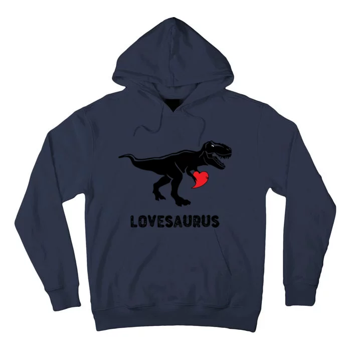 Valentines Day Dinosaur T Rex Valentine Lovesaurus Gift Tall Hoodie