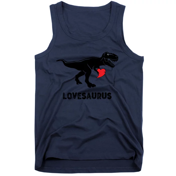 Valentines Day Dinosaur T Rex Valentine Lovesaurus Gift Tank Top