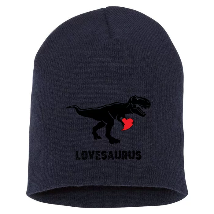 Valentines Day Dinosaur T Rex Valentine Lovesaurus Gift Short Acrylic Beanie