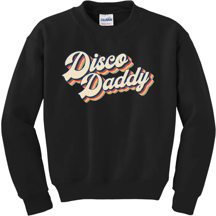 Vintage Disco Daddy Retro Matching 60S 70s Kids Sweatshirt