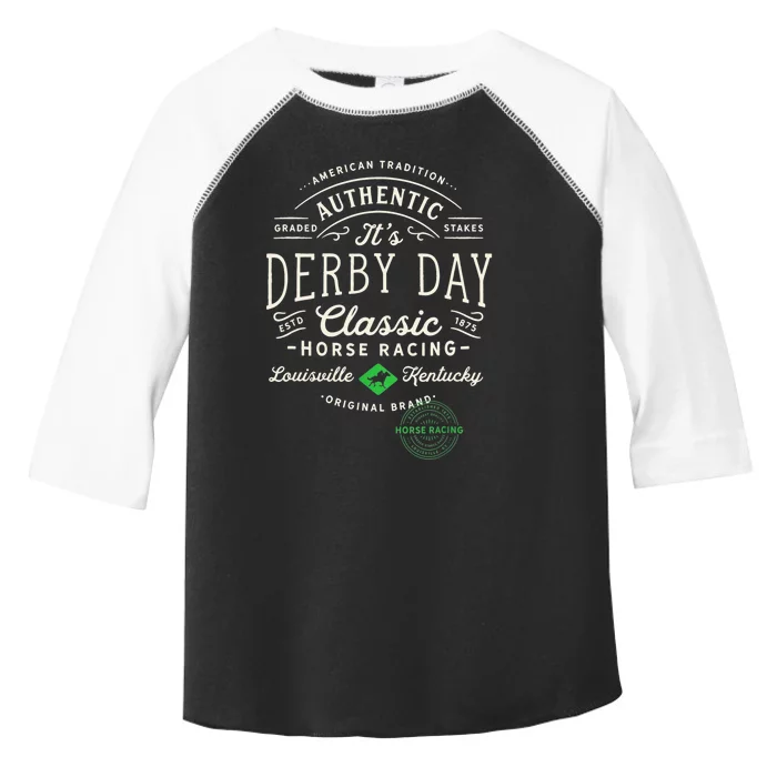 Vintage Derby Day Louisville Kentucky Horse Racing Toddler Fine Jersey T-Shirt