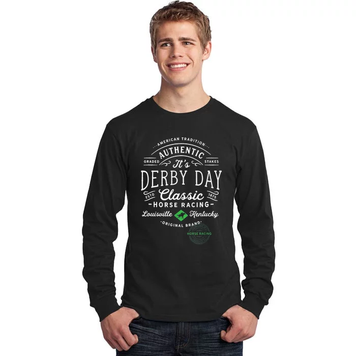 Vintage Derby Day Louisville Kentucky Horse Racing Meaningful Gift Tall Long Sleeve T-Shirt