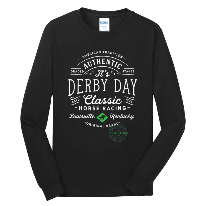 Vintage Derby Day Louisville Kentucky Horse Racing Meaningful Gift Tall Long Sleeve T-Shirt