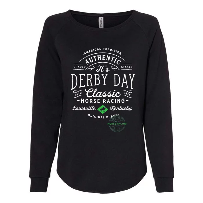 Vintage Derby Day Louisville Kentucky Horse Racing Meaningful Gift Womens California Wash Sweatshirt