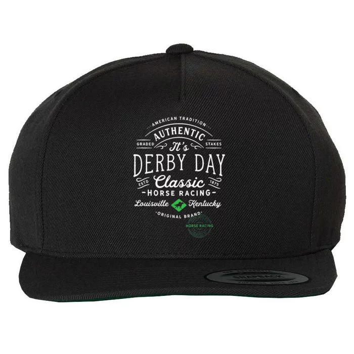 Vintage Derby Day Louisville Kentucky Horse Racing Meaningful Gift Wool Snapback Cap