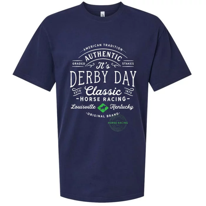 Vintage Derby Day Louisville Kentucky Horse Racing Meaningful Gift Sueded Cloud Jersey T-Shirt