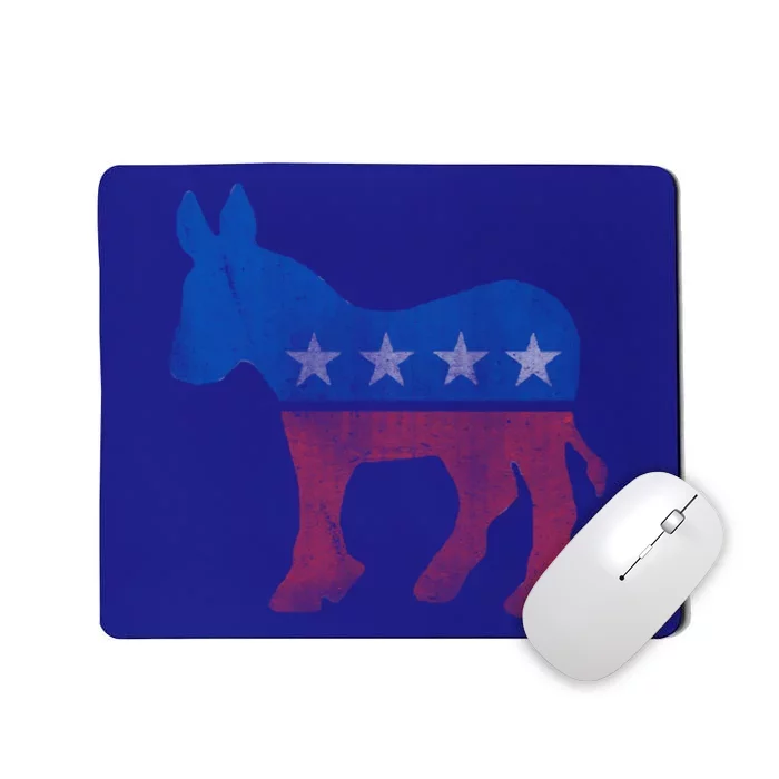 Vintage Democratic Donkey Democrat Gift Mousepad