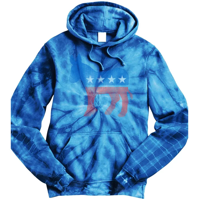 Vintage Democratic Donkey Democrat Gift Tie Dye Hoodie