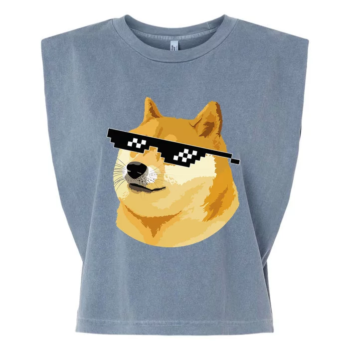 Vintage Doge Dogecoin Shiba Inu Coin Token Garment-Dyed Women's Muscle Tee