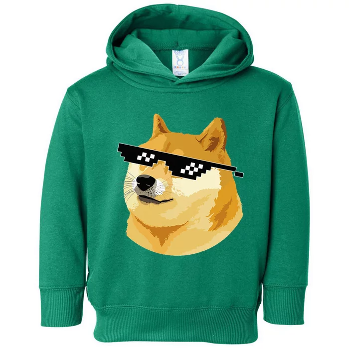 Vintage Doge Dogecoin Shiba Inu Coin Token Toddler Hoodie