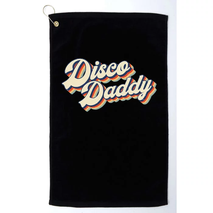 Vintage Disco Daddy Retro Matching 60s 70s Gift Dad Platinum Collection Golf Towel