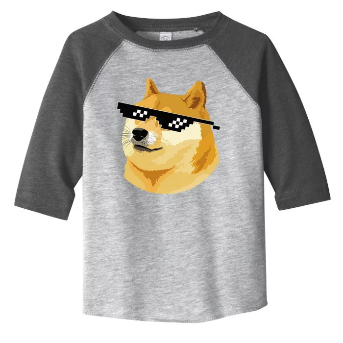 Vintage Doge Dogecoin Shiba Inu Coin Token Toddler Fine Jersey T-Shirt