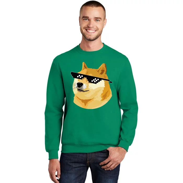 Vintage Doge Dogecoin Shiba Inu Coin Token Sweatshirt